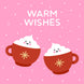 Warm Wishes Cute Hot Chocolate Christmas Card