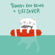 Lifesaver Cat Thank You Card