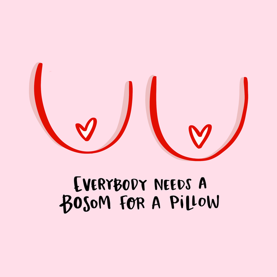 Bosom For A Pillow Valentine's Day Card
