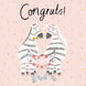 Congrats Zebra Wedding Card