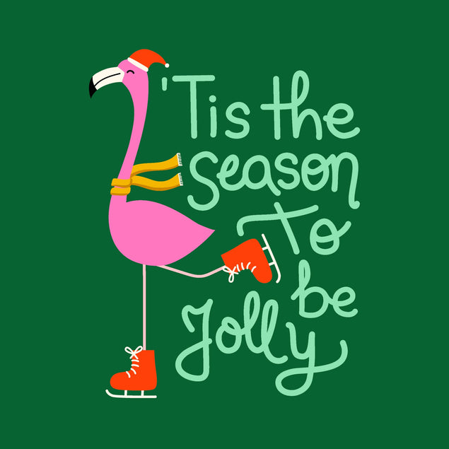 Christmas Flamingo Green - 1