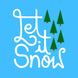 Let It Snow Blue Christmas Card