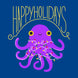 Happy Holidays Octopus Christmas Card