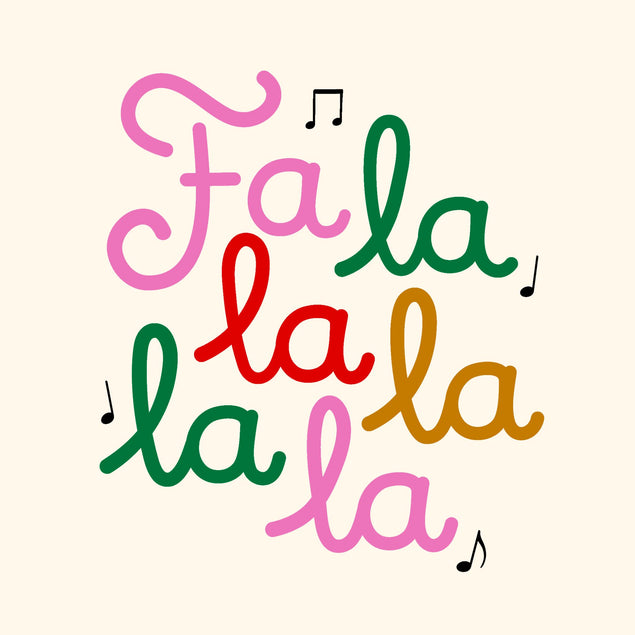 Fa La La La La Christmas Card - 1