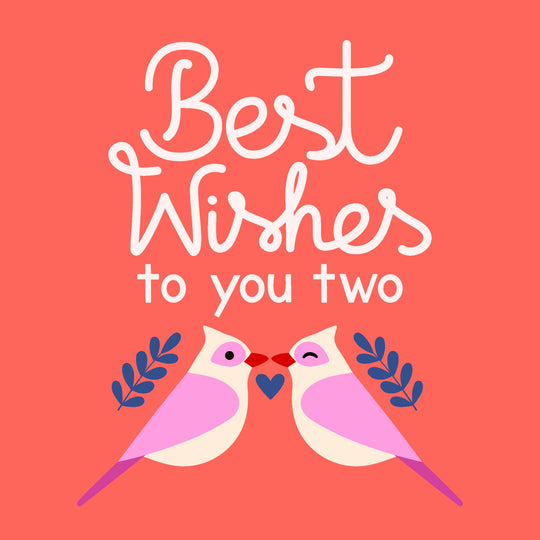 Best Wishes Love Birds Red Card