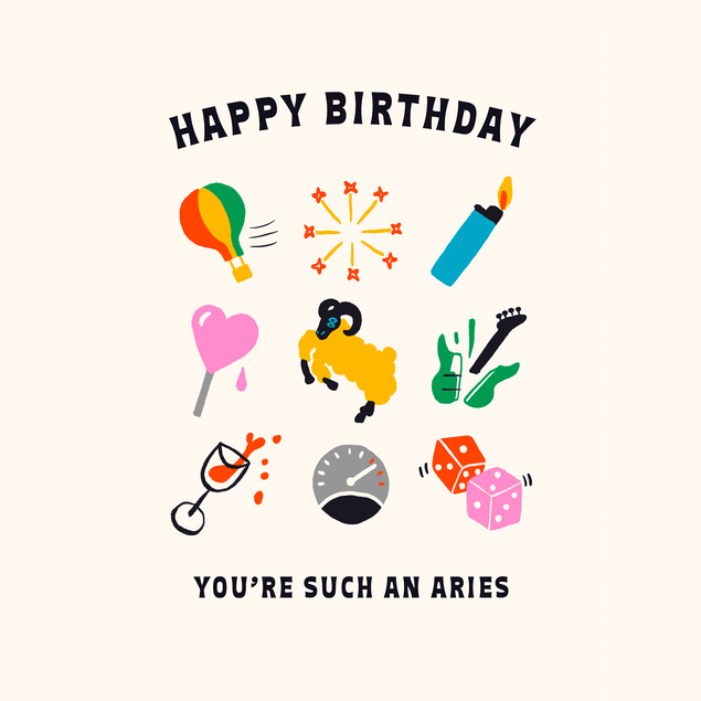 Such An Aries Birthday Card - 1