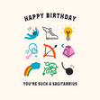 Such A Sagitarrius Birthday Card - 1