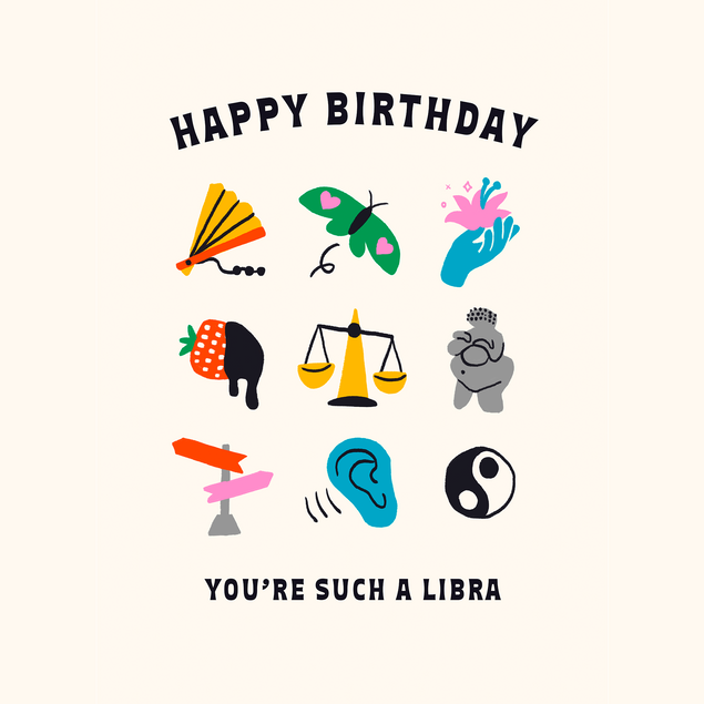 Such A Libra Birthday Card - 1