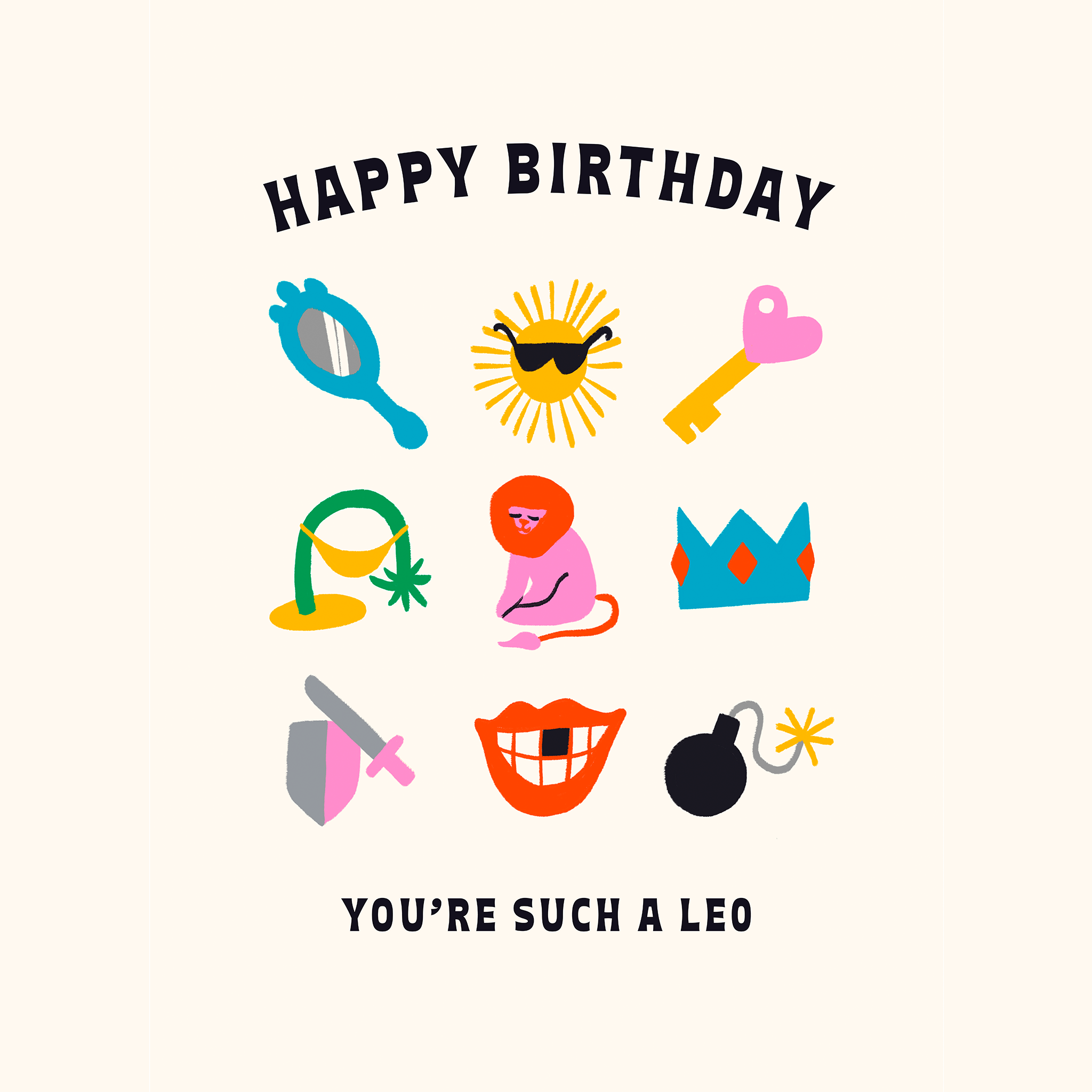 Such a leo birthday card boomf
