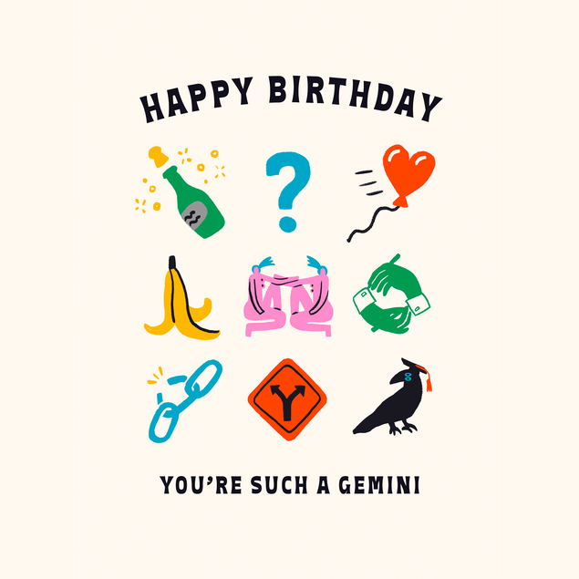 Such A Gemini Birthday Card - 1