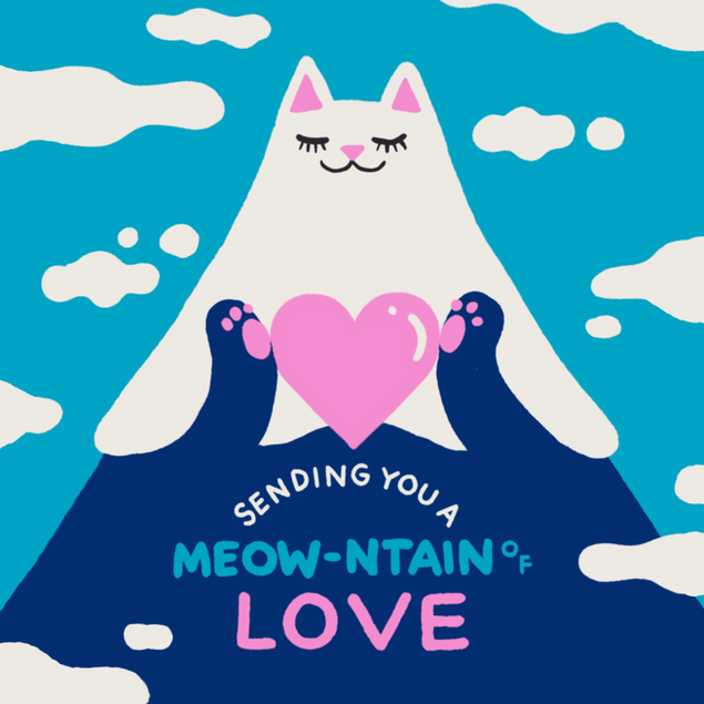 Meow-tain Of Love Card - 1