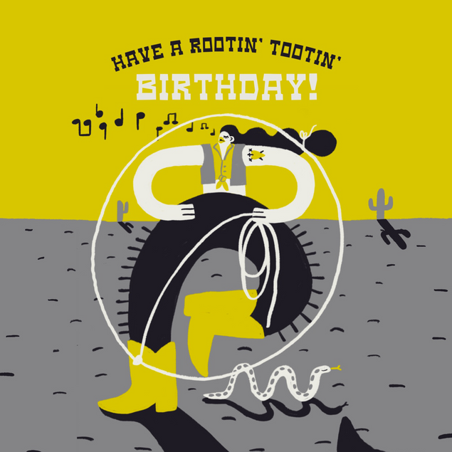 Rootin Tootin Birthday Card - 1