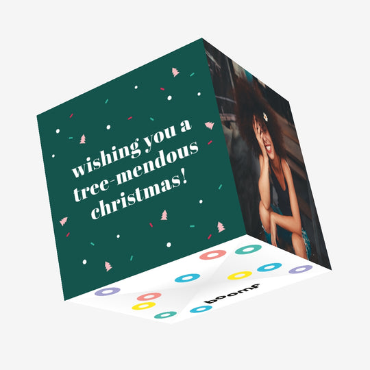 Tree-mendous Christmas Confetti-exploding Greetings Card