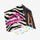 Zebra Print Birthday Confetti-exploding Greetings Card