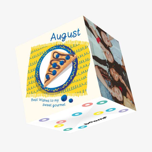 August Best Wishes Gourmet Confetti-exploding Greetings Card