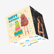 Cute Bear Happy Birthday Uncle Confetti-exploding Greetings Card