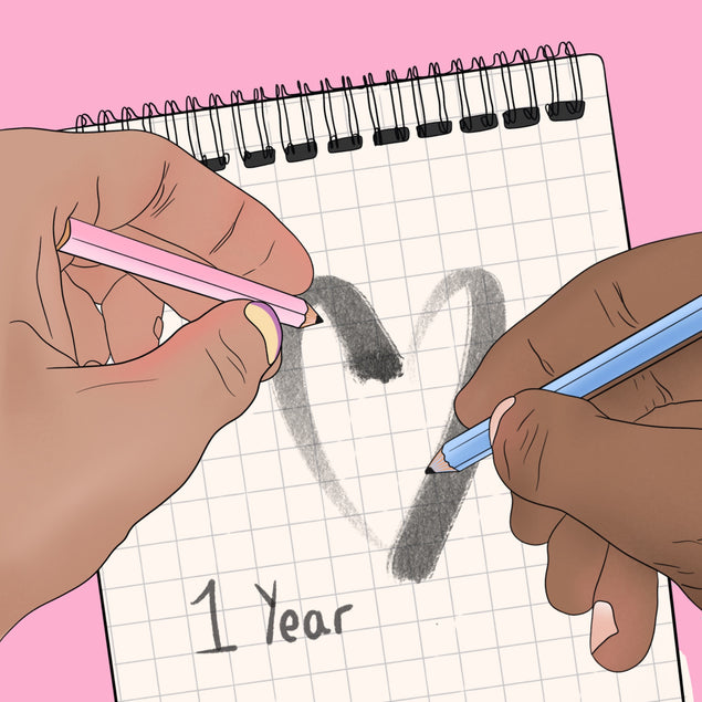 1 Year Paper Anniversary Card - Love - For Significant Other - 1