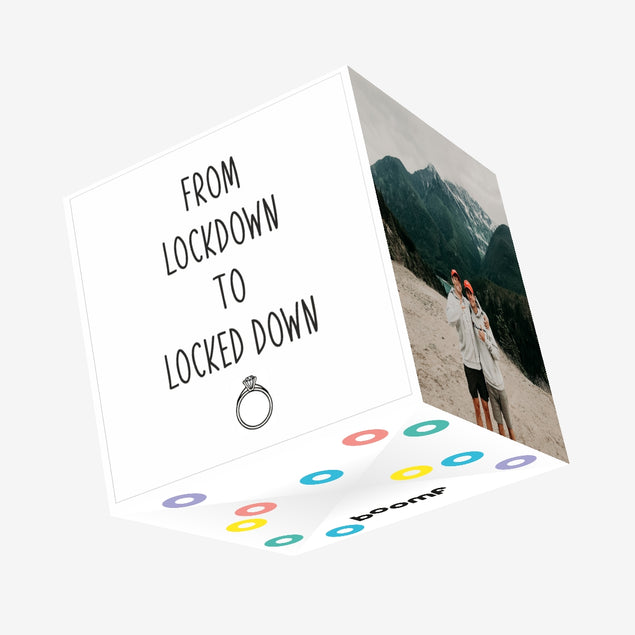 From Lockdown To Locked Down Confetti-exploding Greetings Card