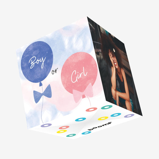 Boy Or Girl Confetti-exploding Greetings Card