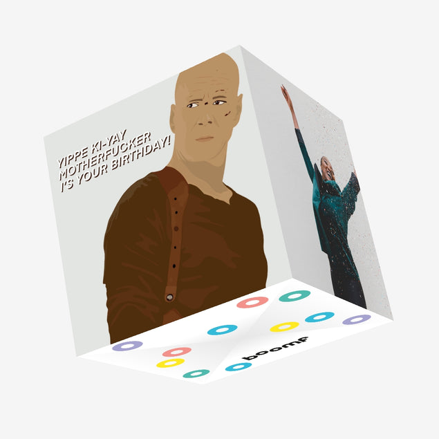 Yippe Ki-Yay Motherf*ucker Birthday Confetti-exploding Greetings Card