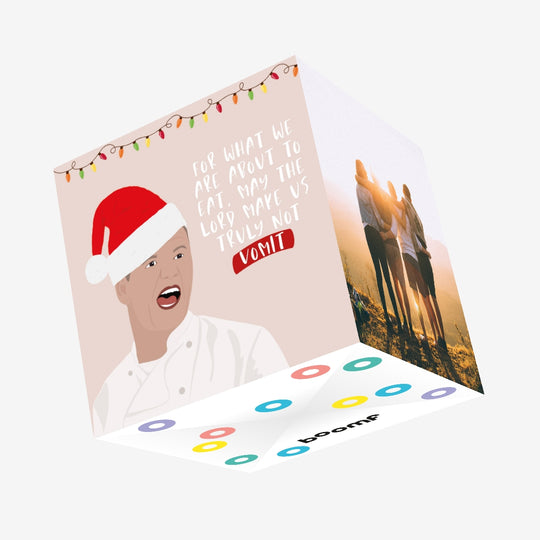 May The Lord Make Us Not Vomit Gordon Ramsey Christmas Confetti-exploding Greetings Card