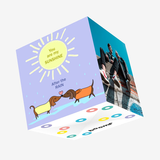 You Are My Sunshine After The Rain Valentine's Day Confetti-exploding Greetings Card