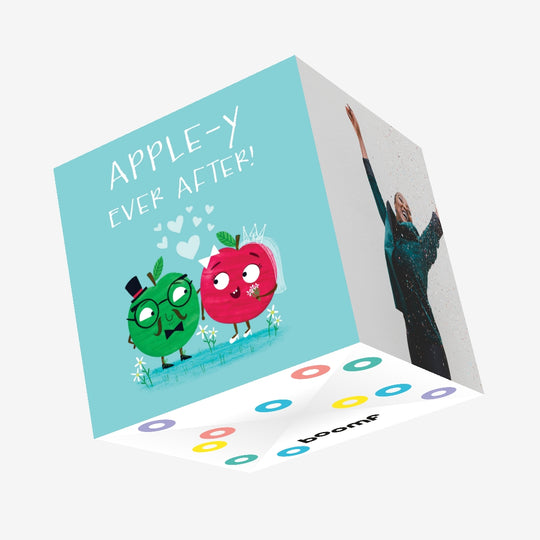 Apple-y Ever After Apple Wedding ?ard Confetti-exploding Greetings Card