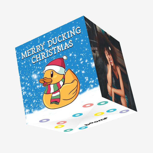 Merry Ducking Christmas Confetti-exploding Greetings Card