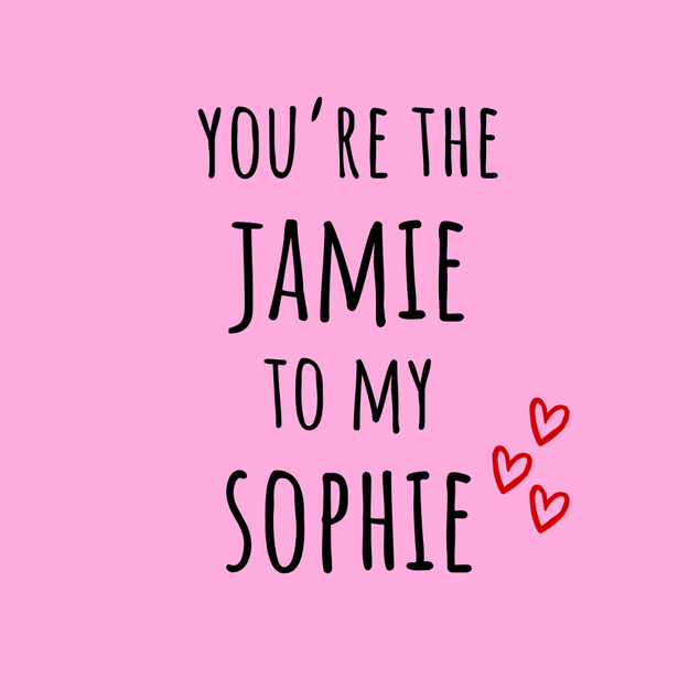 Valentines card Jamie Sophie nearly weds - 1