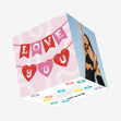 Love You Three Hearts Confetti-exploding Greetings Card