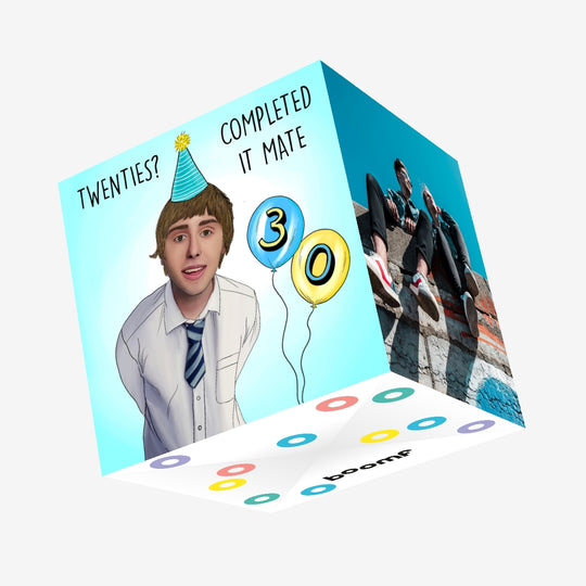 20s? Completed It Mate Confetti-exploding Greetings Card