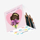 Cute Girl With Flowers Happy Mother's Day Confetti-exploding Greetings Card