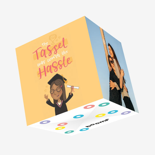 Happy Girl Worth The Hassle Graduation Confetti-exploding Greetings Card