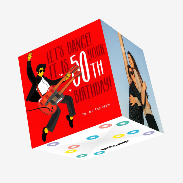 Happy 50th Birthday You Are The Best Let's Dance Rock Star Confetti-exploding Greetings Card