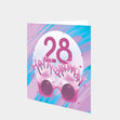 Happy 28th Birthday Cupcake Glasses Card
