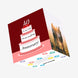 Ruby Cake Wedding Anniversary Confetti-exploding Greetings Card