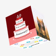 Ruby Cake Wedding Anniversary Confetti-exploding Greetings Card