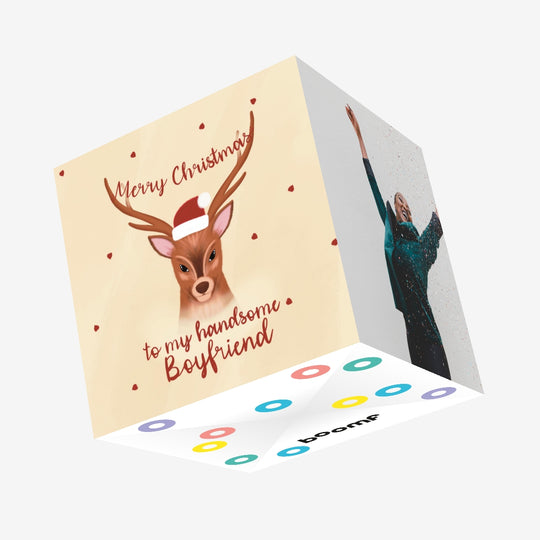 Merry Christmas Boyfriend Confetti-exploding Greetings Card