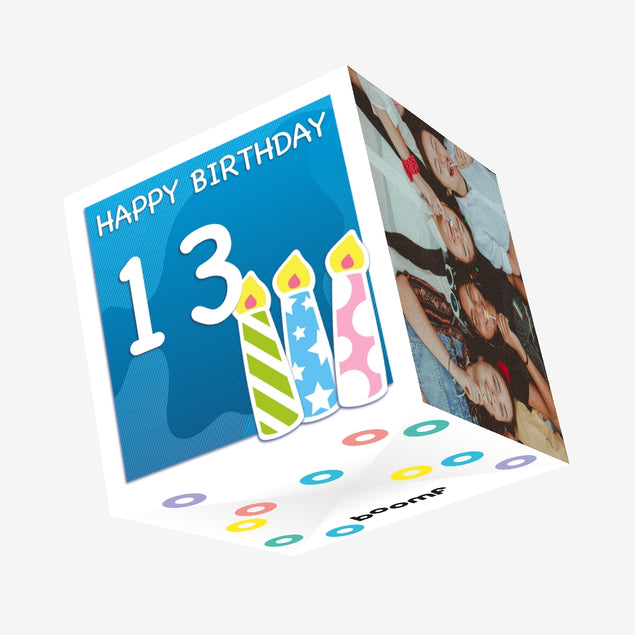 Happy 13th Birthday Confetti-exploding Greetings Card