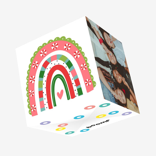 Rainbow Candy Heart Confetti-exploding Greetings Card