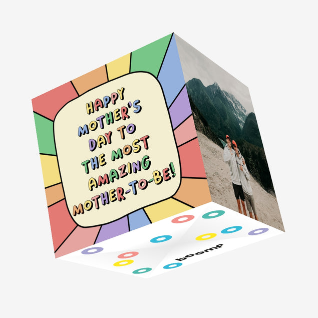 Happy Mother's Day To Mother-to-be Colorful Confetti-exploding Greetings Card