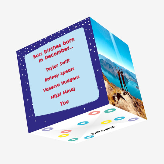 Boss Bitch December Birthday Confetti-exploding Greetings Card