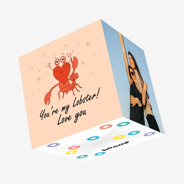 Love You My Lobster Valentine's Confetti-exploding Greetings Card