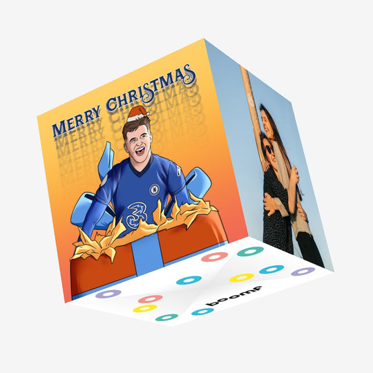Mason Mount Merry Christmas Confetti-exploding Greetings Card