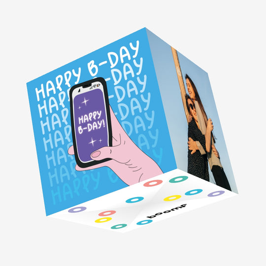 Happy Birthday Zoomer Phone Confetti-exploding Greetings Card