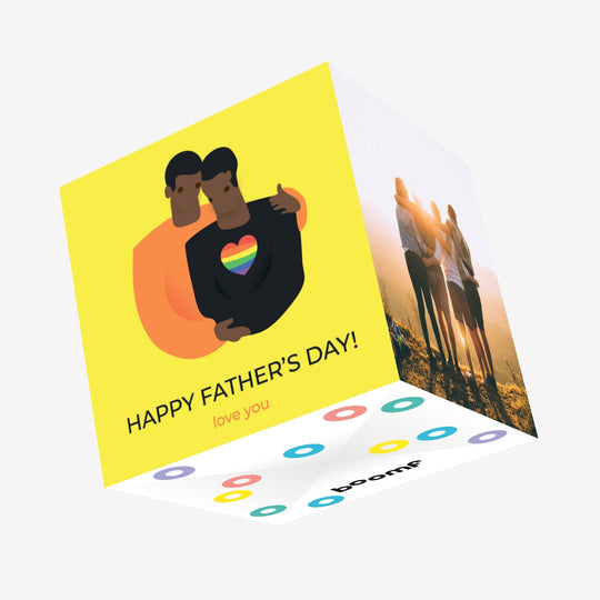 Father's Day Pride Confetti-exploding Greetings Card