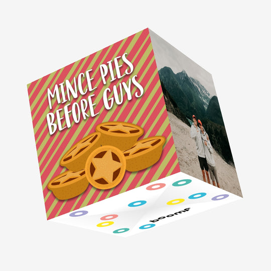 Mince Pies Before Guys Christmas Confetti-exploding Greetings Card