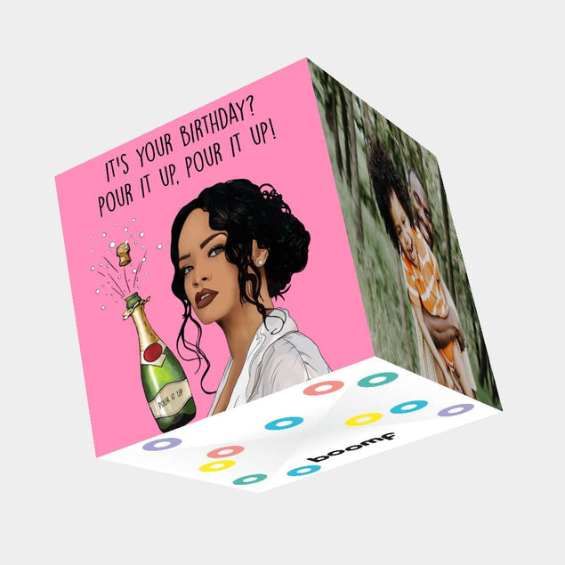 Pour It Up, Pour It Up Bomb 3D Cube Card