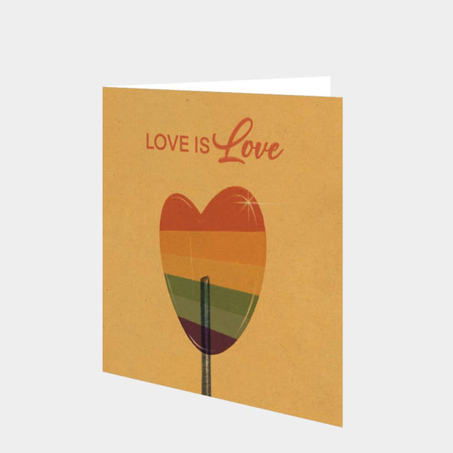 Love Is Love Lollipop Card