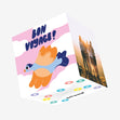 Flying Bird Bon Voyage Confetti-exploding Greetings Card